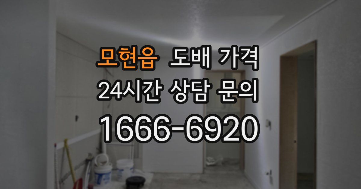 모현읍 도배 가격