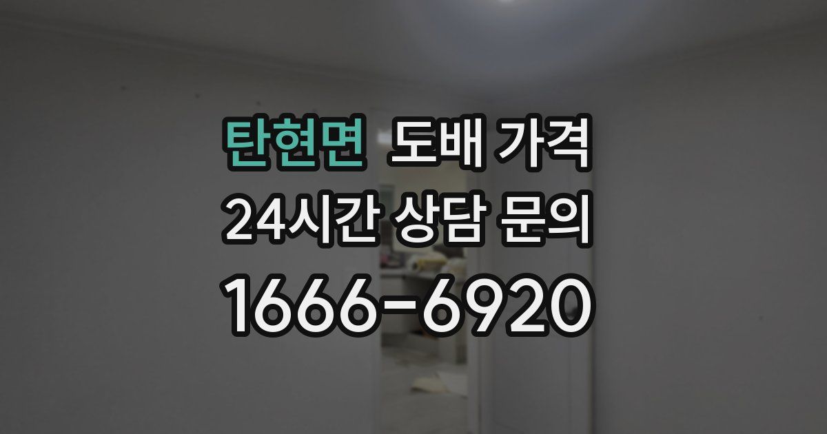 탄현면 도배 가격