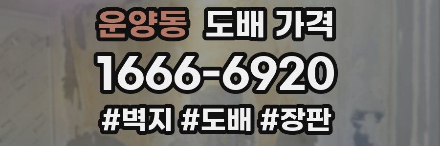 운양동 도배 가격