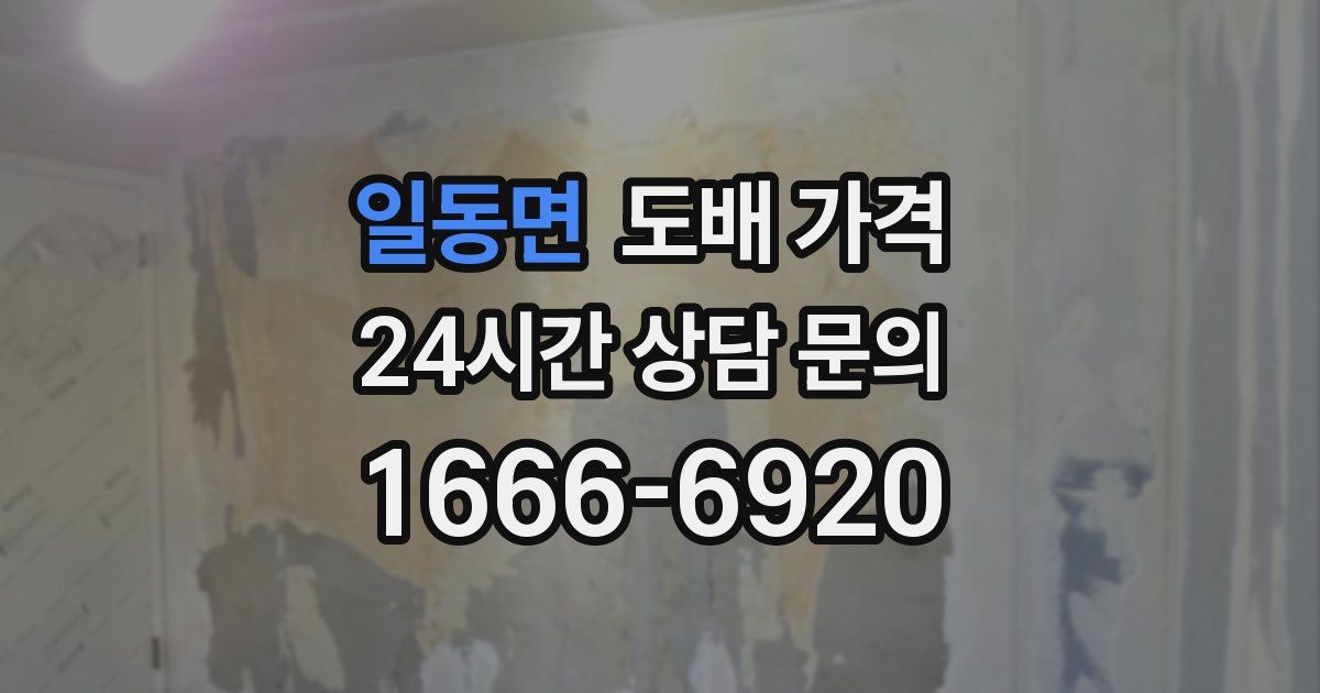 일동면 도배 가격