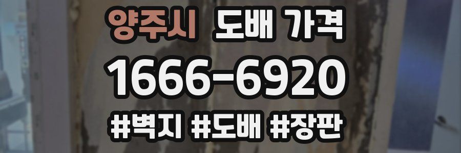 양주시 도배 가격