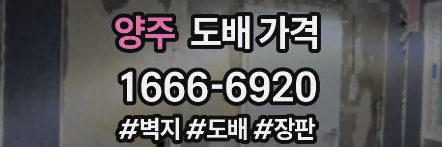 양주 도배 가격