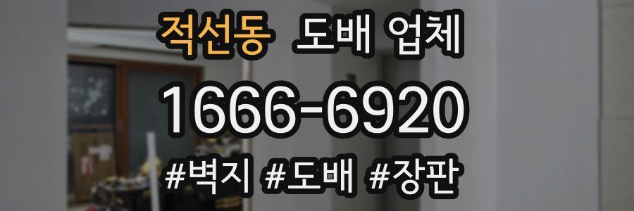 적선동 도배 업체