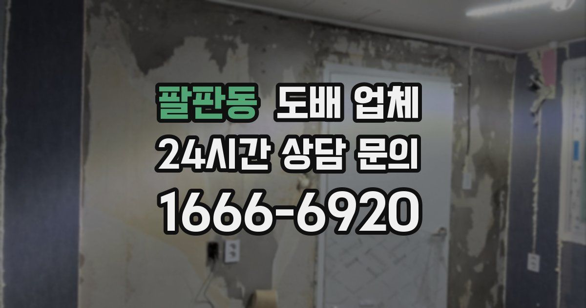 팔판동 도배 업체