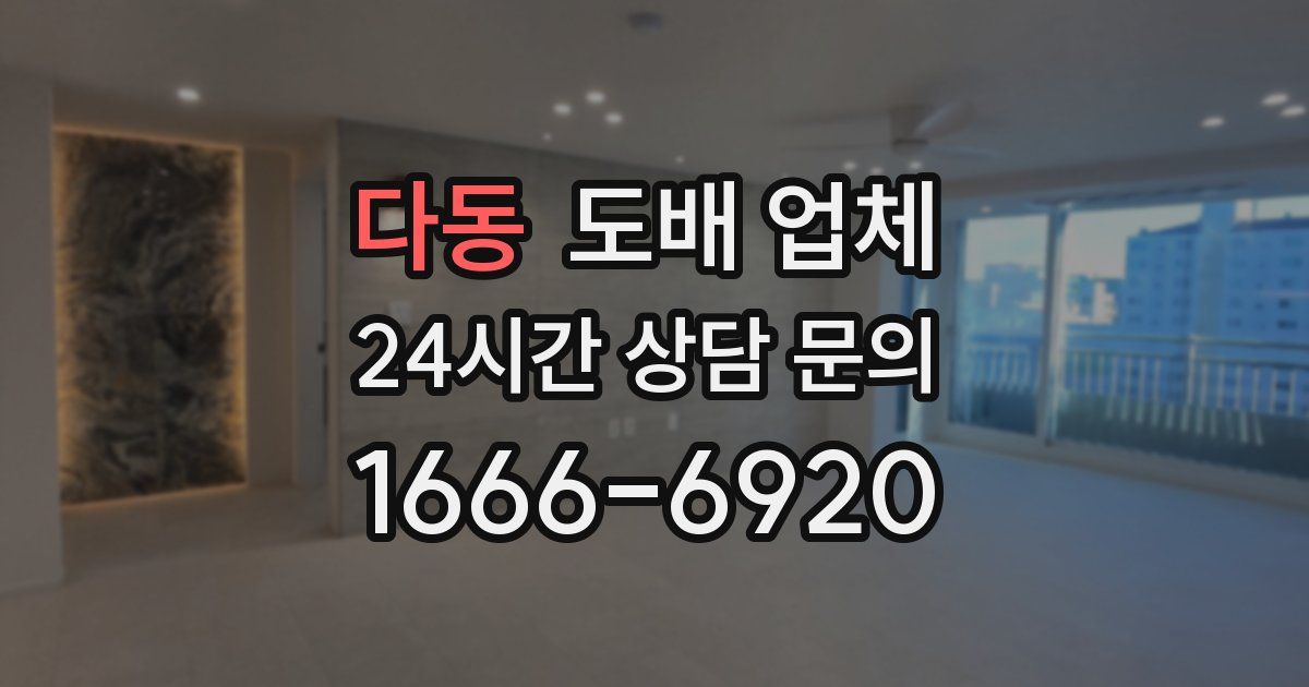 다동 도배 업체