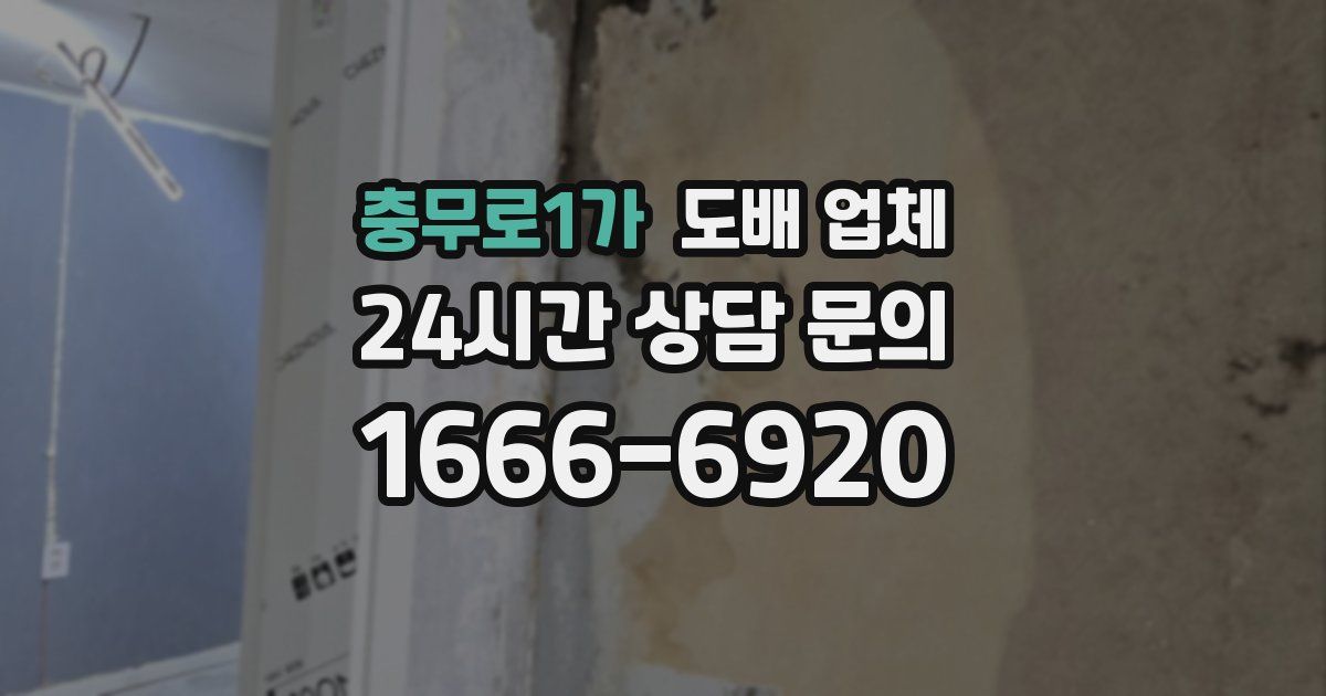 충무로1가 도배 업체