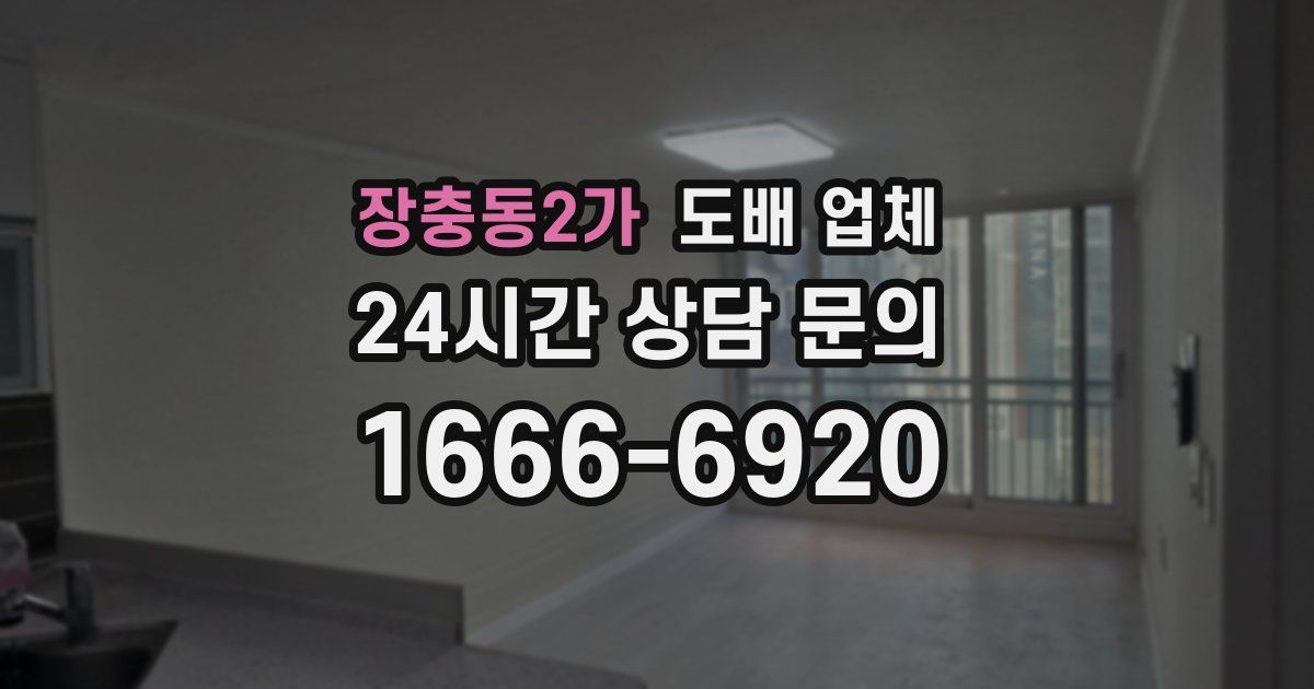 장충동2가 도배 업체