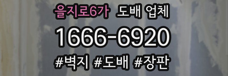 을지로6가 도배 업체