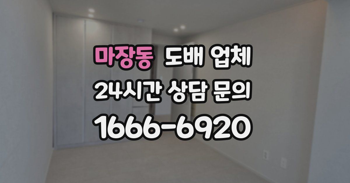 마장동 도배 업체