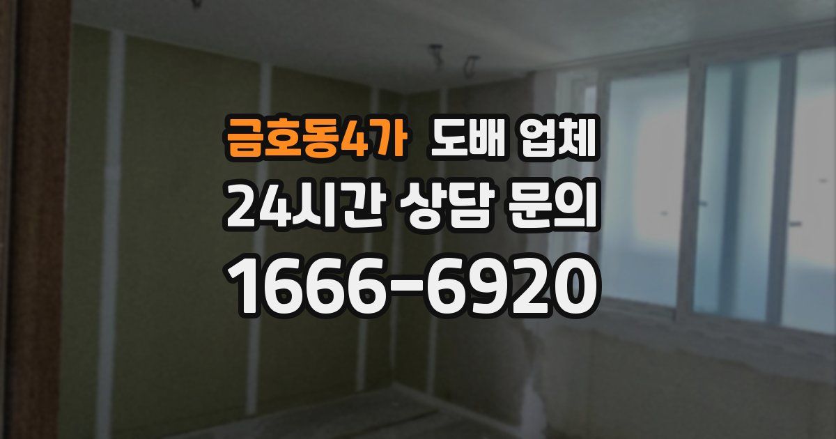 금호동4가 도배 업체