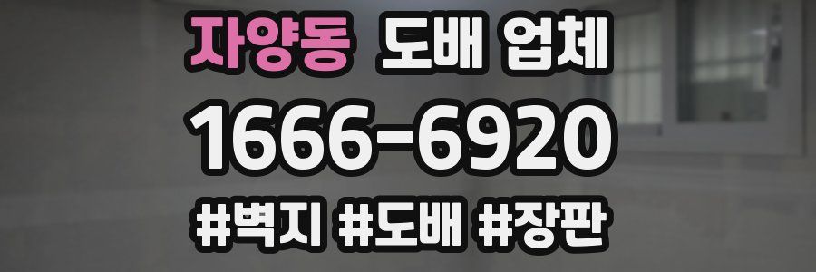 자양동 도배 업체