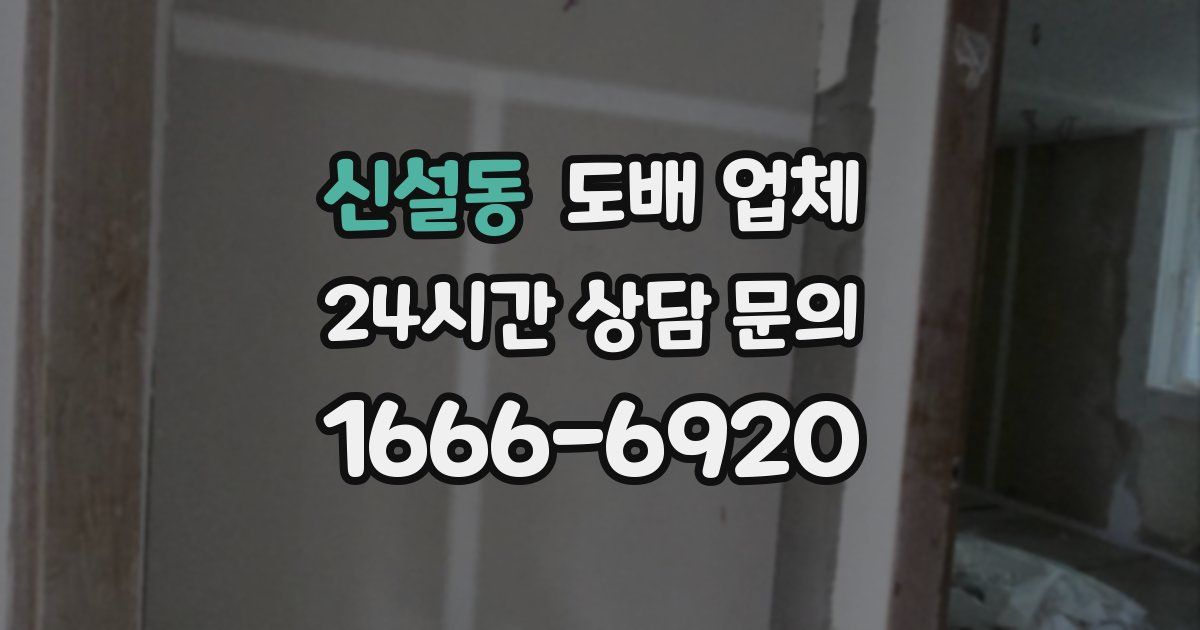 신설동 도배 업체