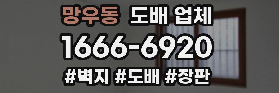 망우동 도배 업체