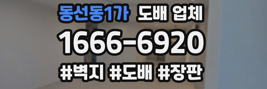 동선동1가 도배 업체