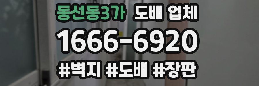 동선동3가 도배 업체