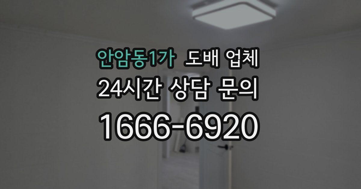 안암동1가 도배 업체