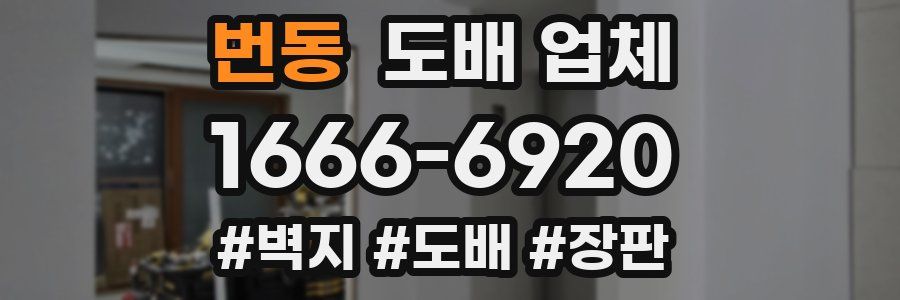 번동 도배 업체