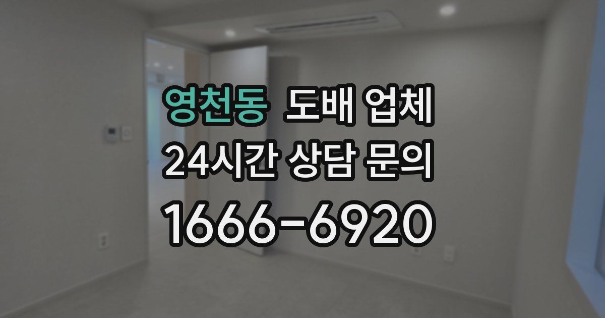 영천동 도배 업체