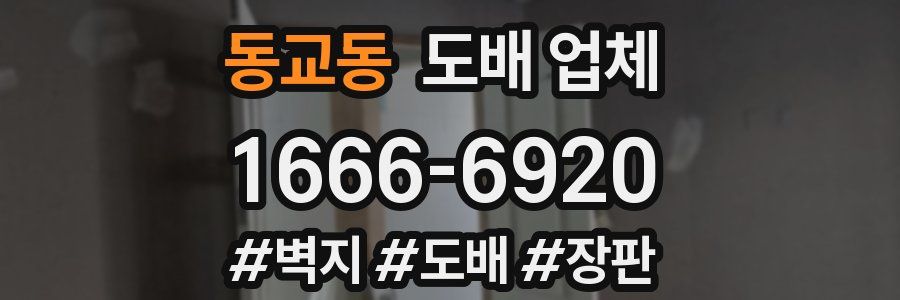 동교동 도배 업체