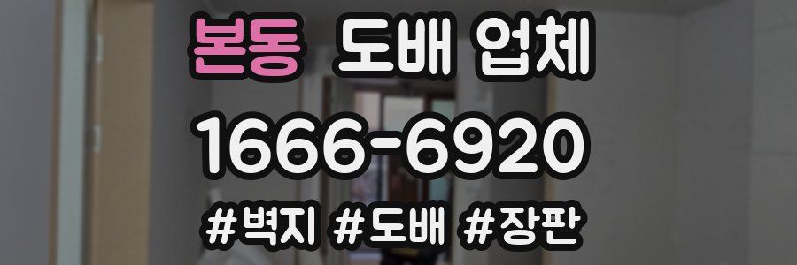 본동 도배 업체