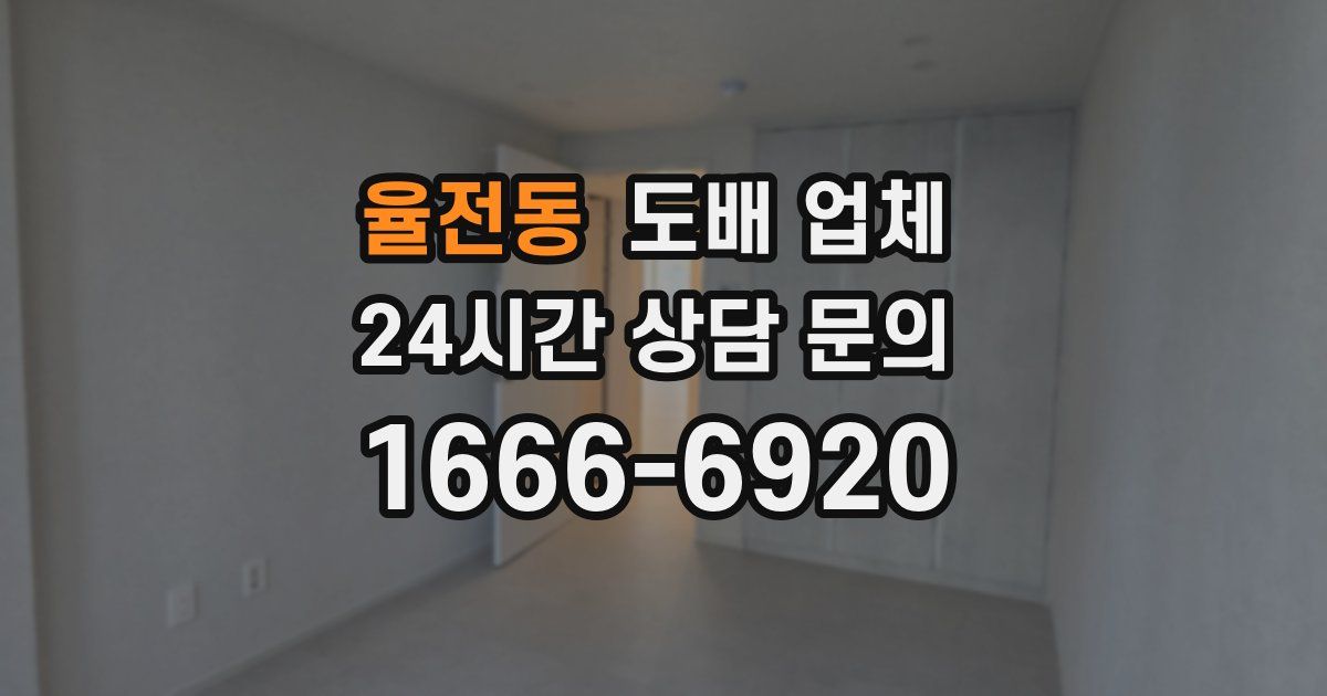 율전동 도배 업체
