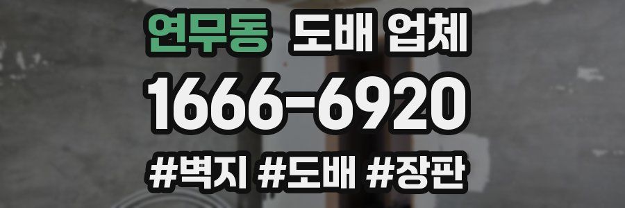 연무동 도배 업체