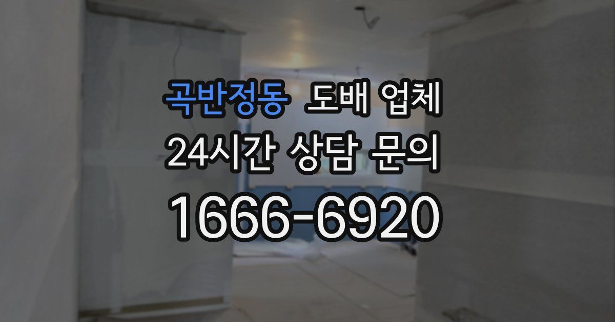 곡반정동 도배 업체