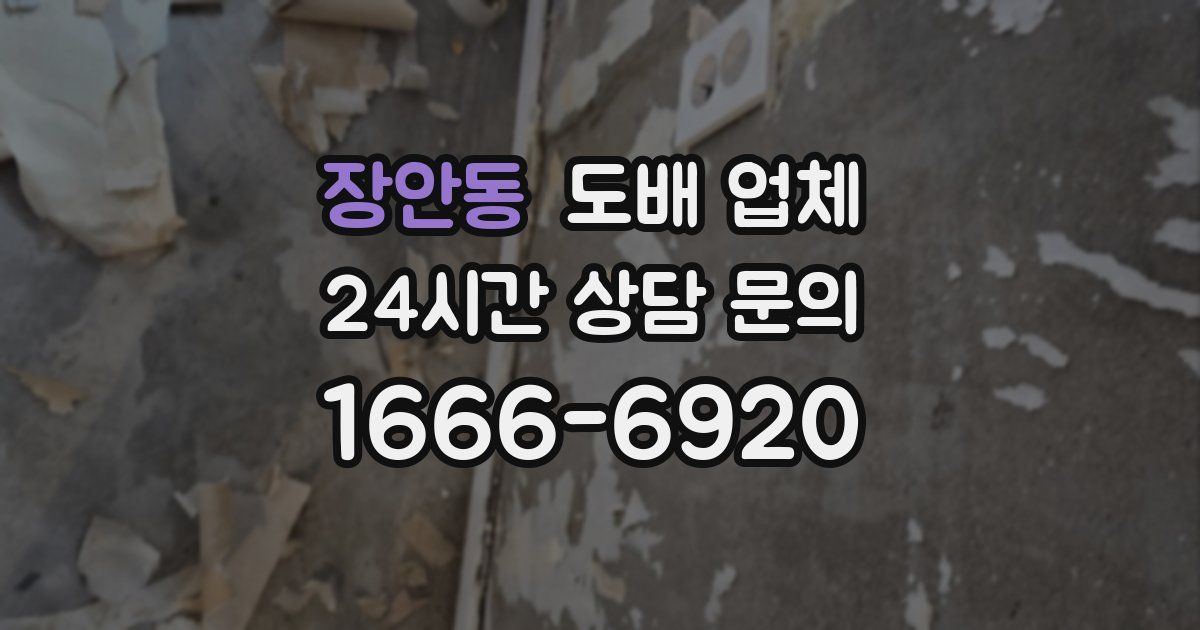 장안동 도배 업체