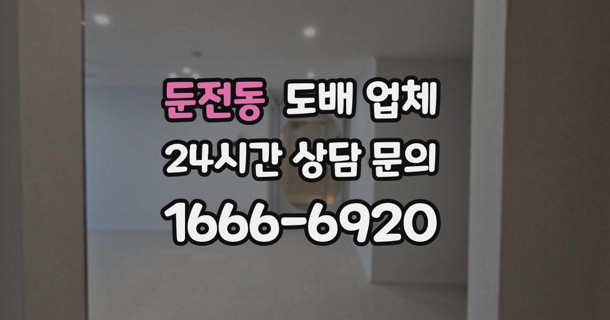 둔전동 도배 업체