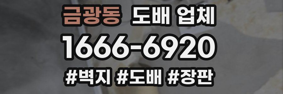 금광동 도배 업체