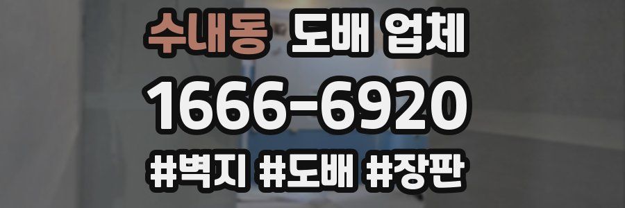 수내동 도배 업체