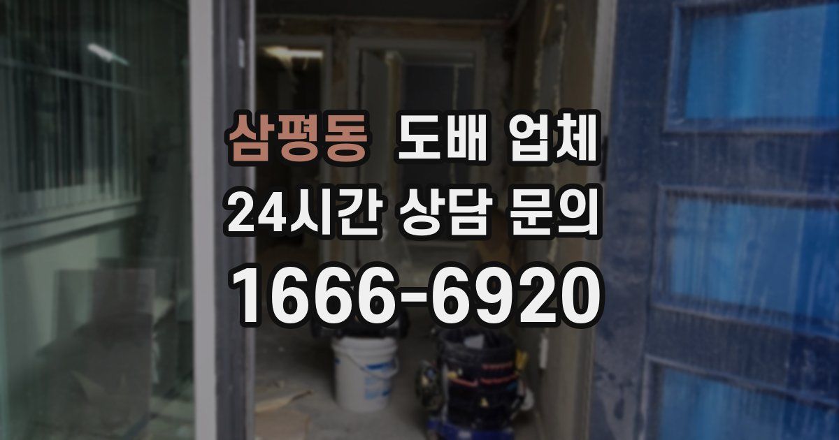 삼평동 도배 업체