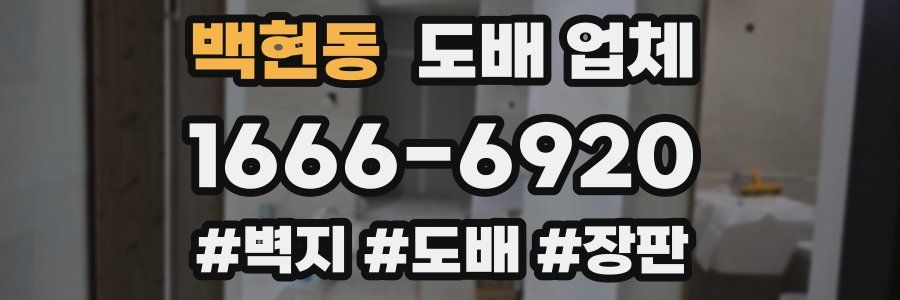 백현동 도배 업체