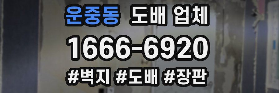 운중동 도배 업체