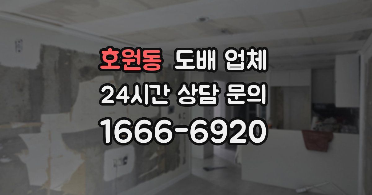 호원동 도배 업체