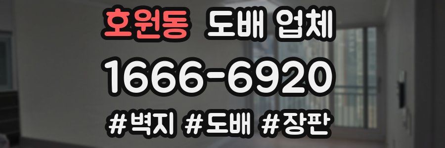 호원동 도배 업체