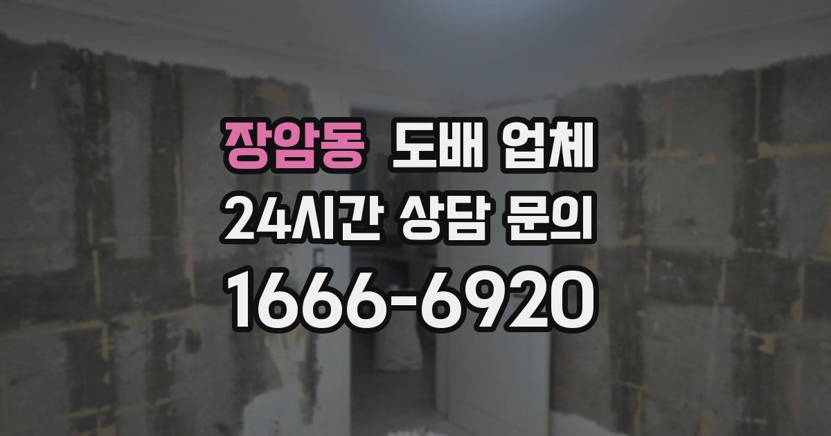 장암동 도배 업체