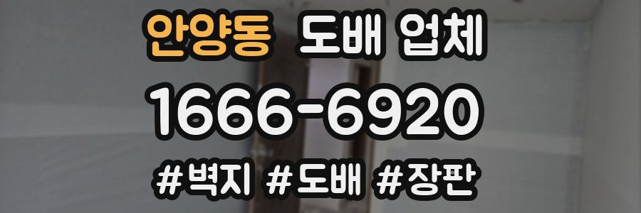 안양동 도배 업체