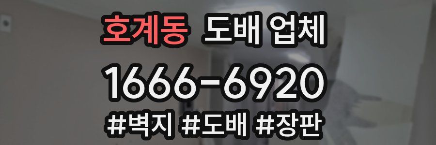 호계동 도배 업체