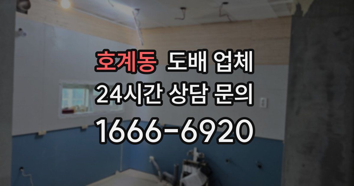 호계동 도배 업체