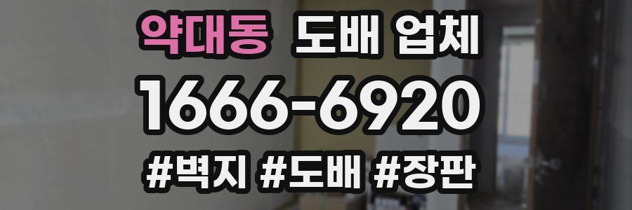 약대동 도배 업체