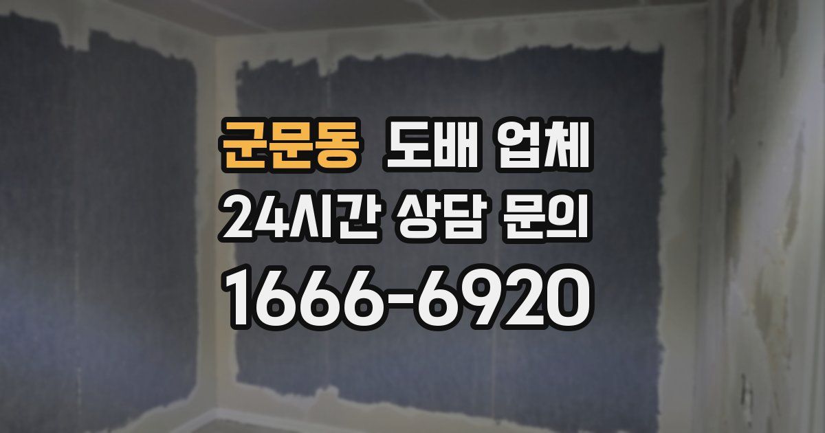 군문동 도배 업체