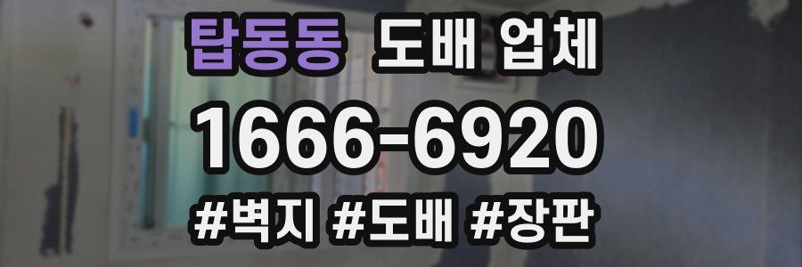 탑동동 도배 업체
