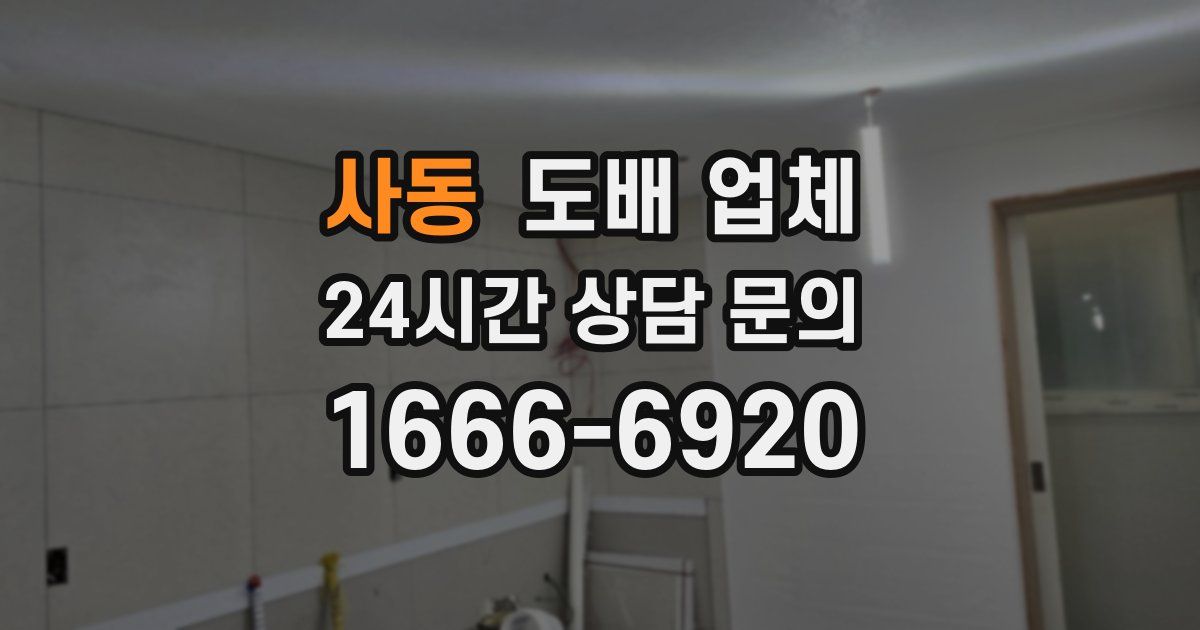사동 도배 업체