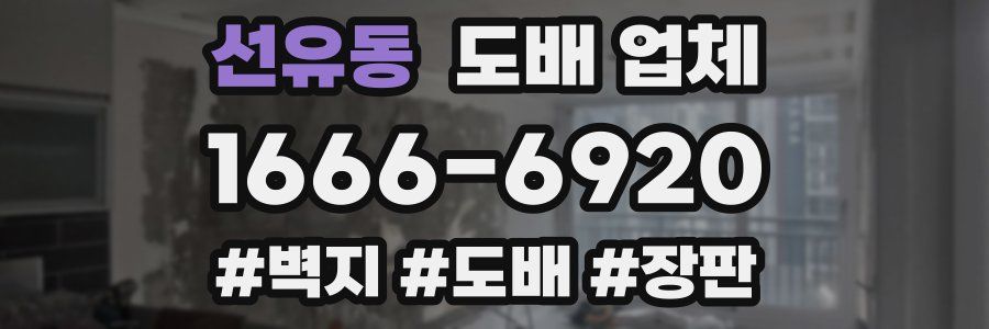 선유동 도배 업체