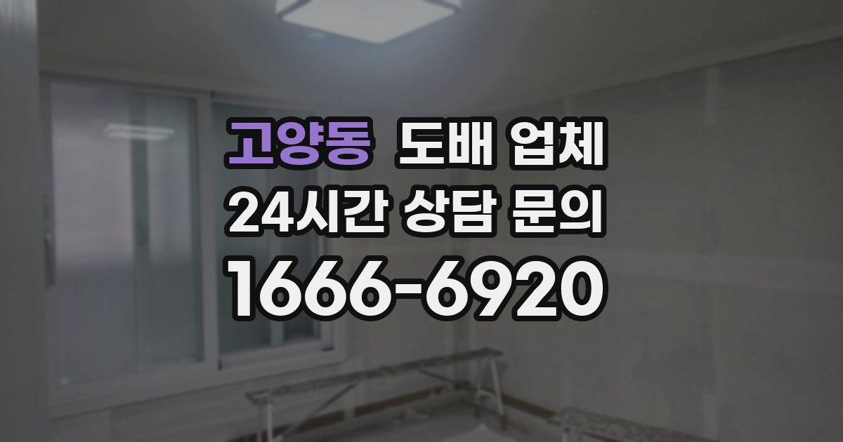 고양동 도배 업체