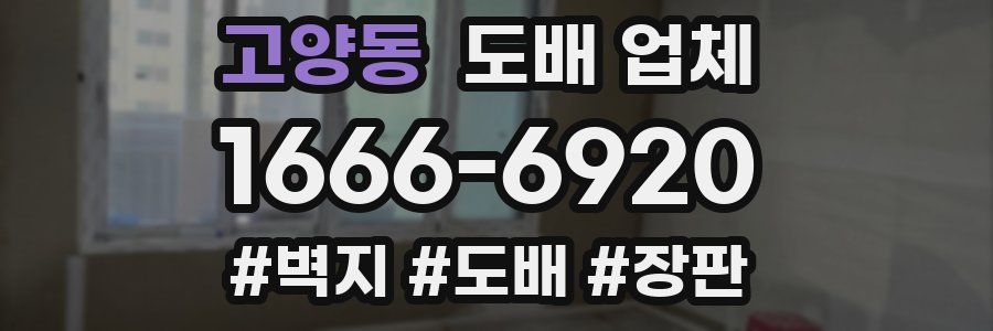 고양동 도배 업체