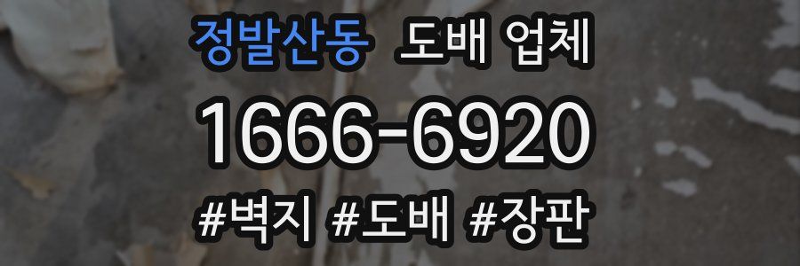정발산동 도배 업체