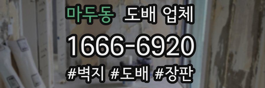 마두동 도배 업체