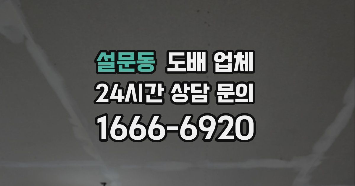 설문동 도배 업체